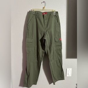 Women’s green Dickies pants, size 9/29. Worn but in good condition.